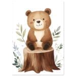 Beertje in het bos poster