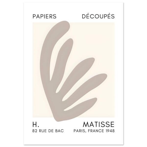Matisse – Aquatic impression grey poster