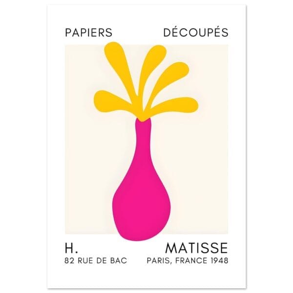 Matisse - Ocean flower yellow/pink poster