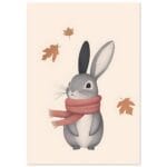 Konijn met sjaal poster