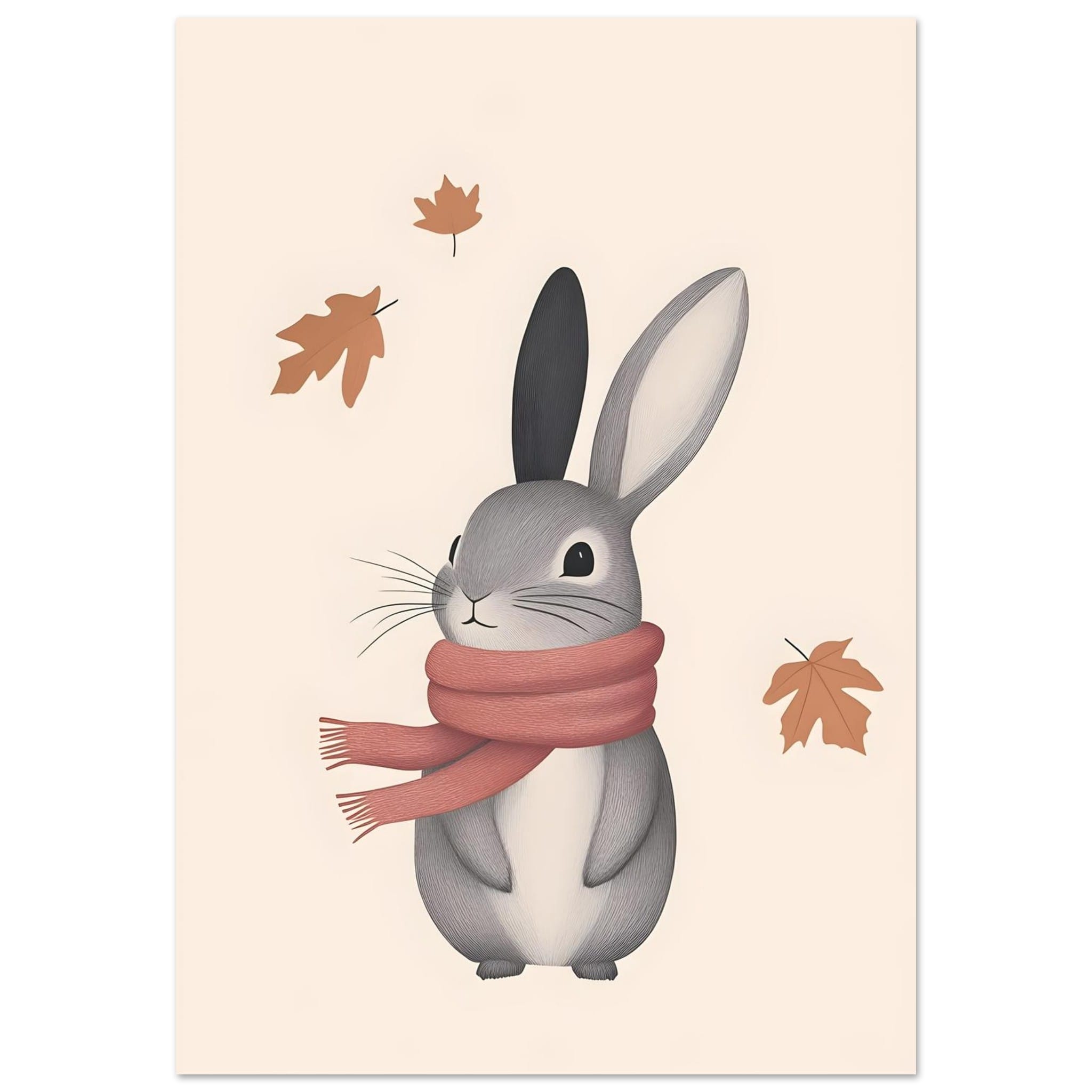 Konijn met sjaal poster Konijn met sjaal poster