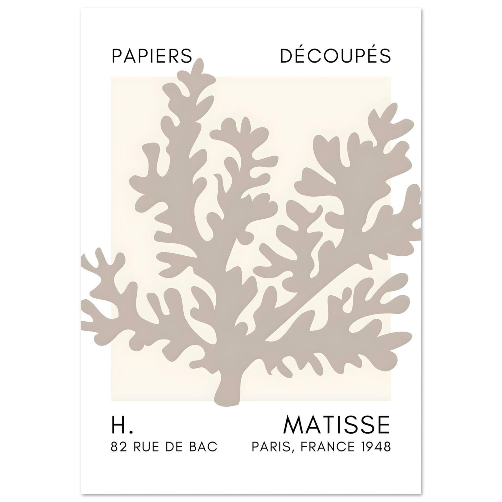 Matisse – Aqua bloom grey poster Matisse – Aqua bloom grey poster