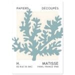 Matisse – Aqua bloom turquoise poster