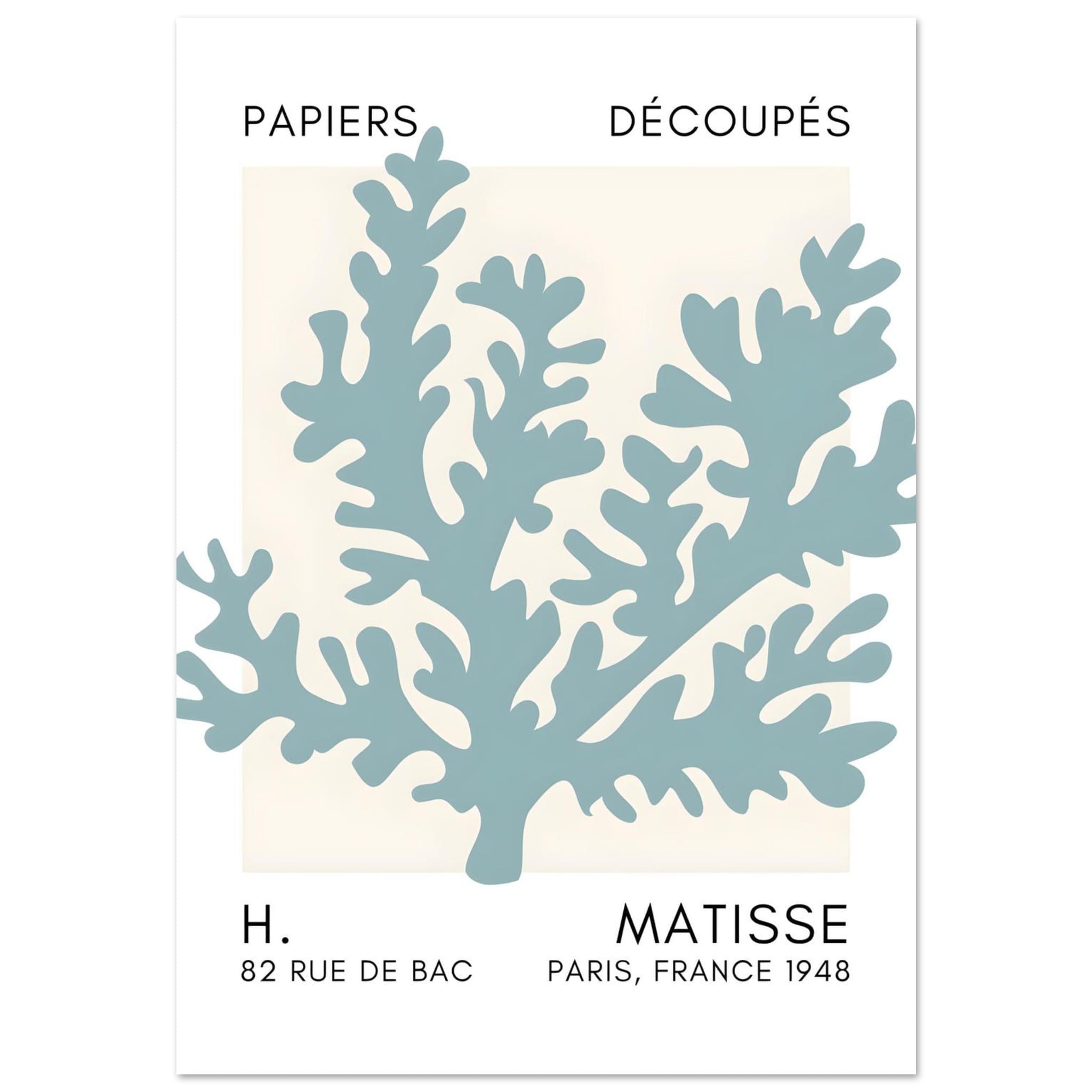Matisse – Aqua bloom turquoise poster Matisse – Aqua bloom turquoise poster