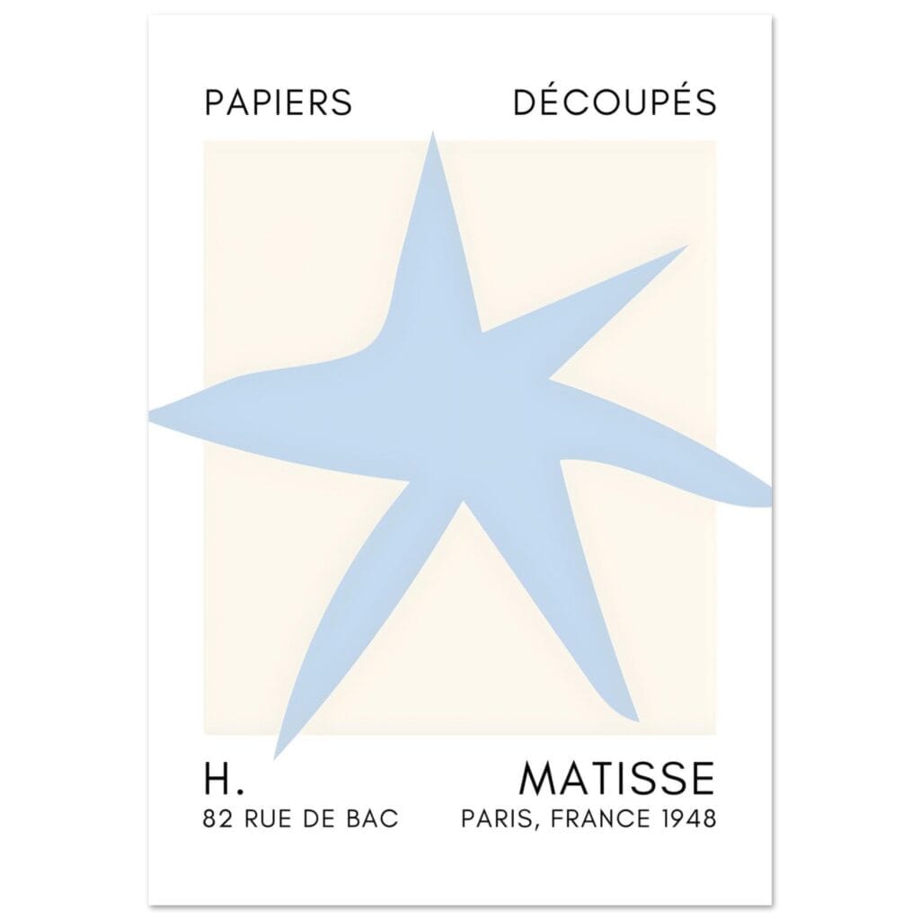 Matisse – Star of the sea light blue poster