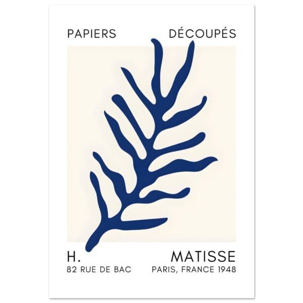 Matisse – Ocean flora navy blue II poster