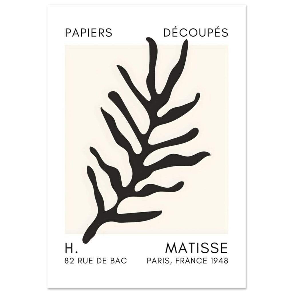 Matisse – Ocean flora black poster