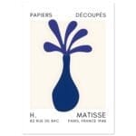 Matisse - Ocean flower navy blue poster