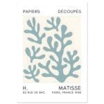 Matisse – Coral shadows turquoise poster
