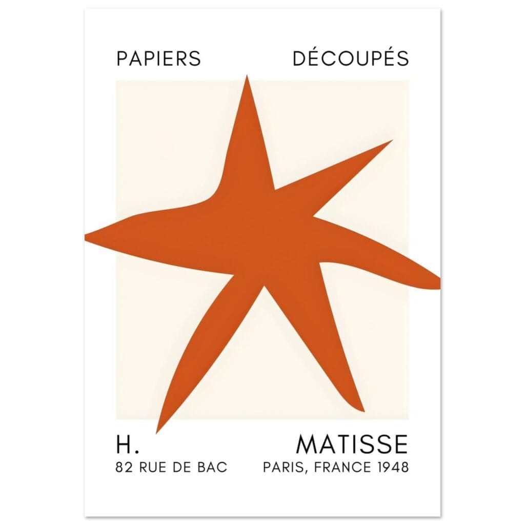 Matisse – Star of the sea orange poster