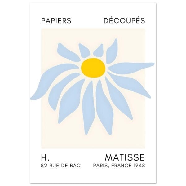 Matisse – Deep sea dance light blue poster