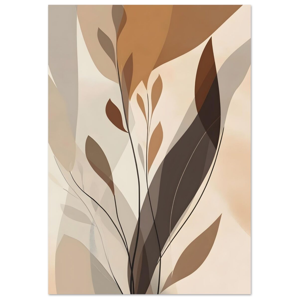 Boho – Delicate leaves poster