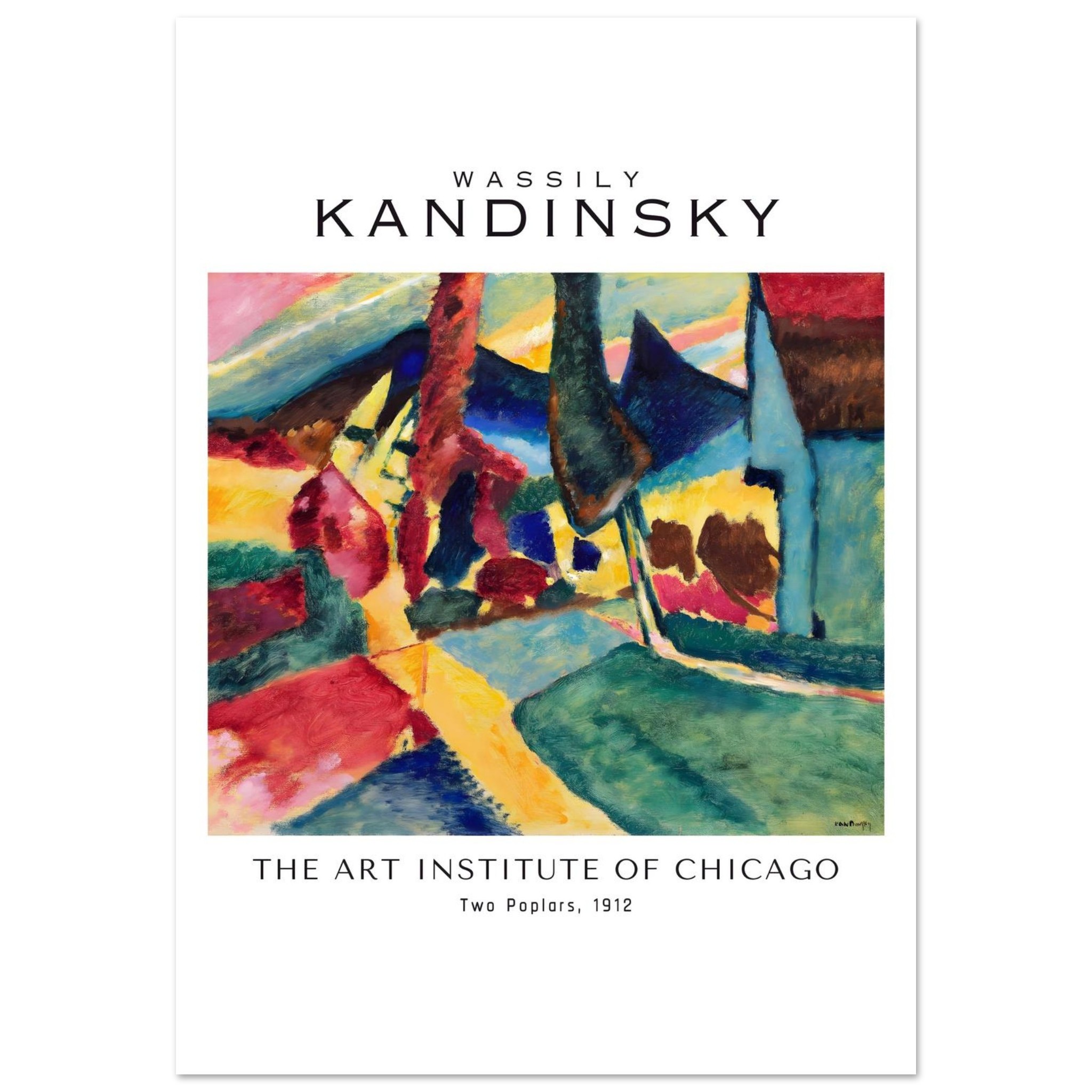 Wassily Kandinsky - Two poplars poster