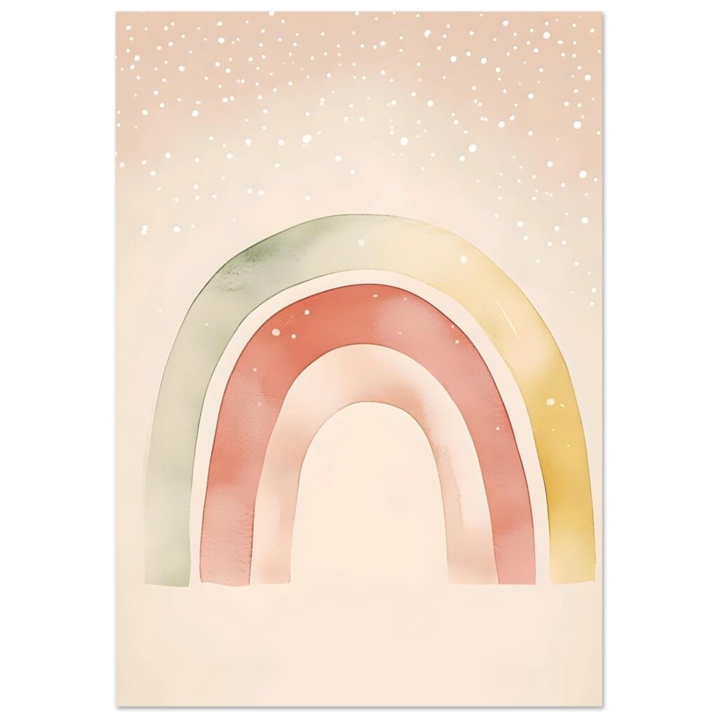 Zachte regenboog poster