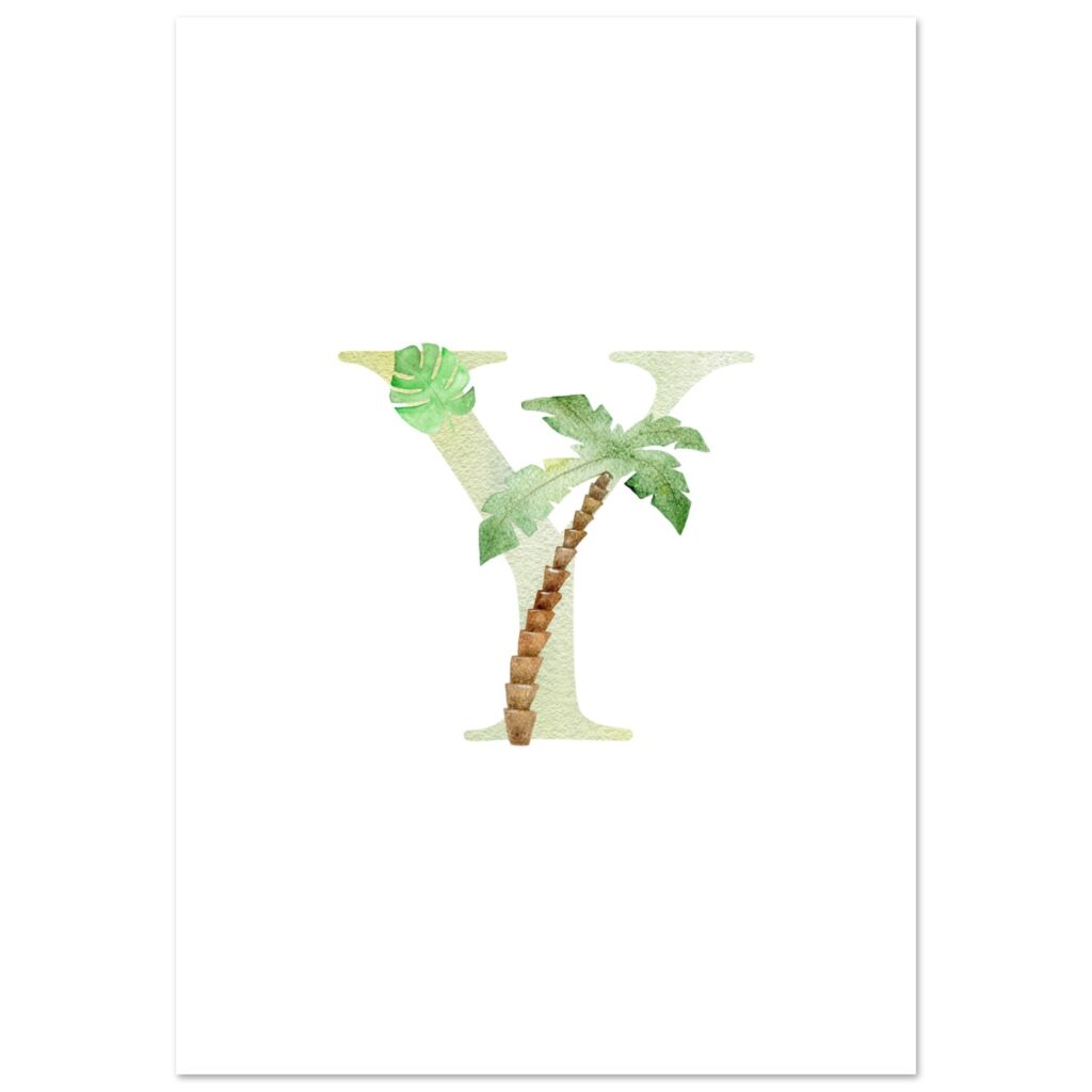 Letter Y kindernaam poster