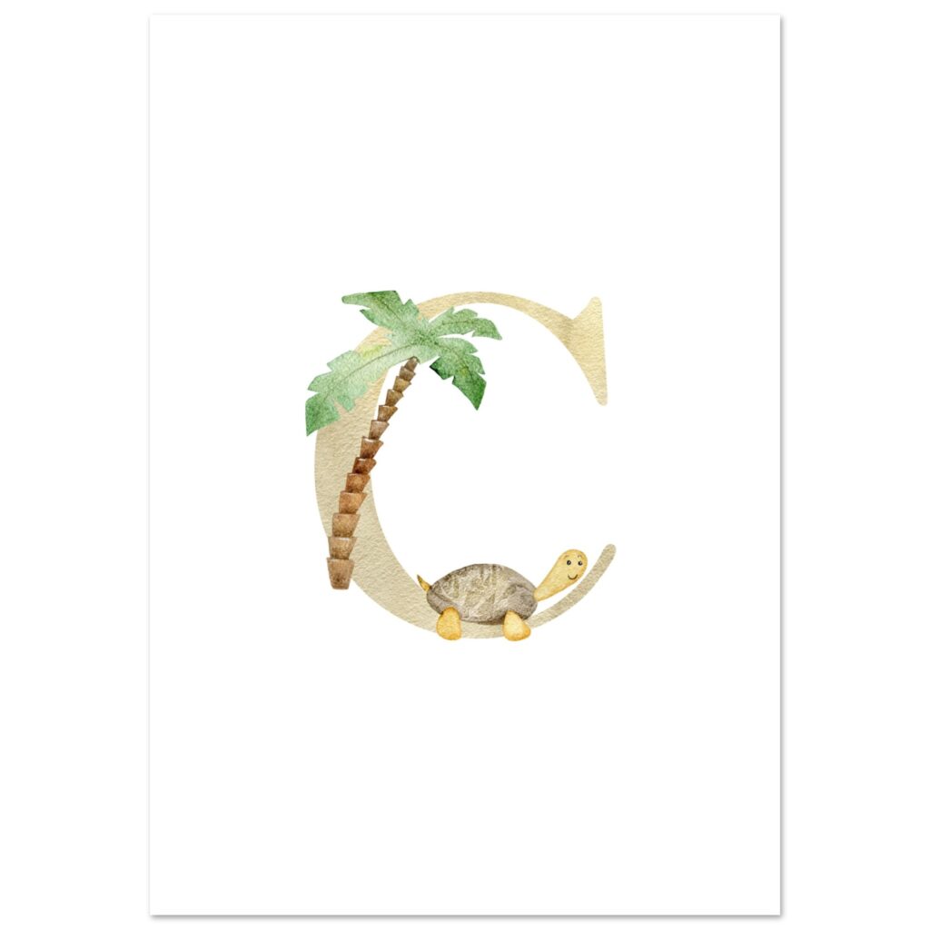 Letter C kindernaam poster