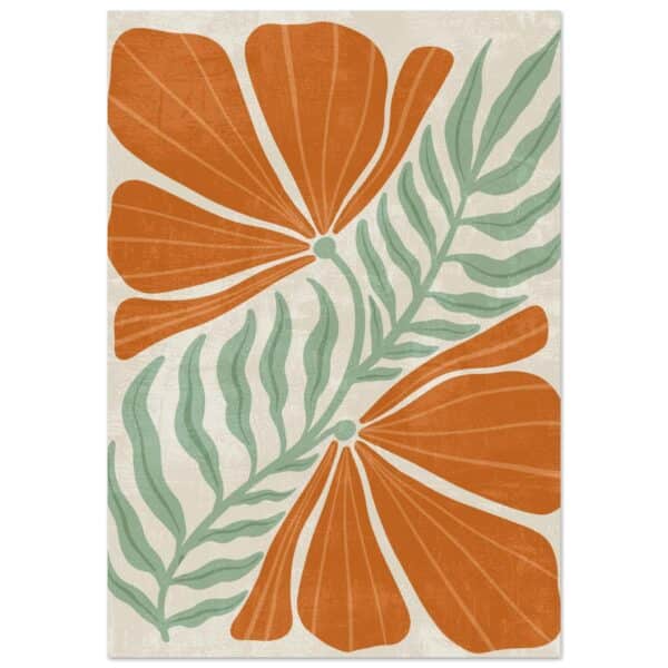 Boho – Orange florals poster