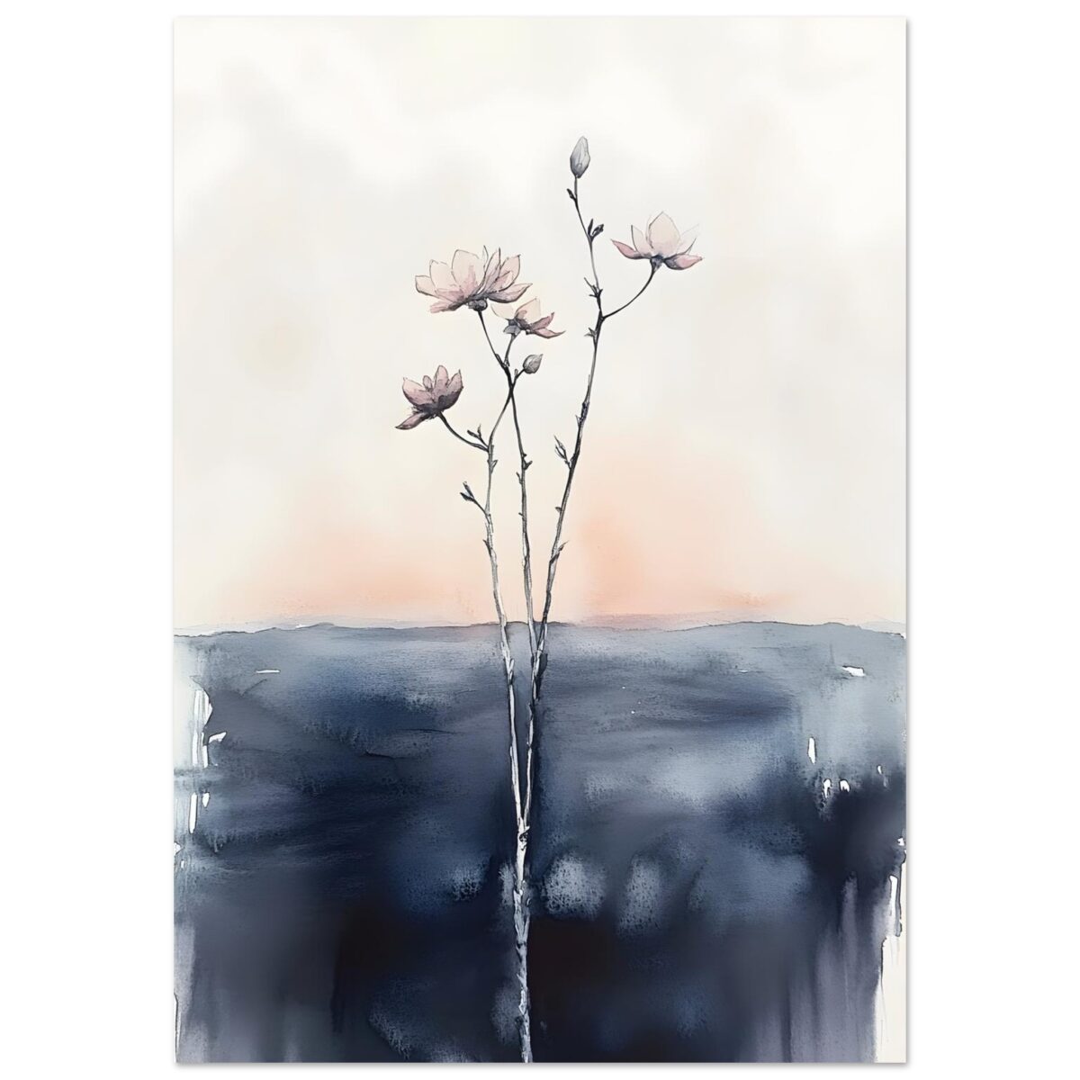 Boho – Misty blossom poster