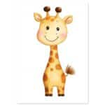 Lachende giraffe poster