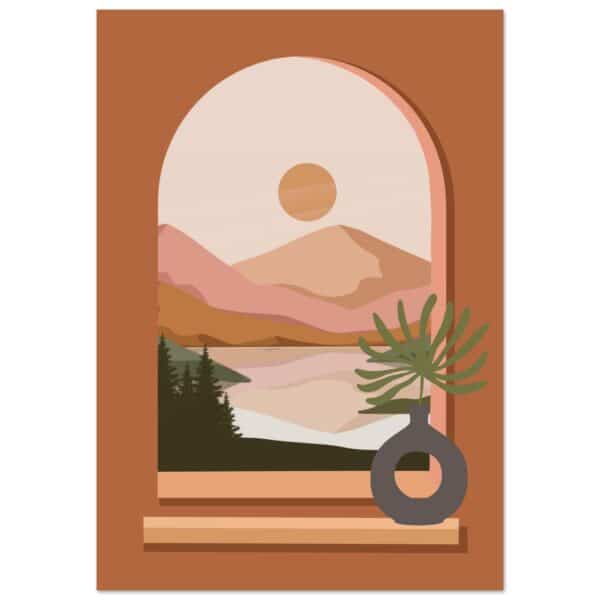 Boho – Terracotta window poster