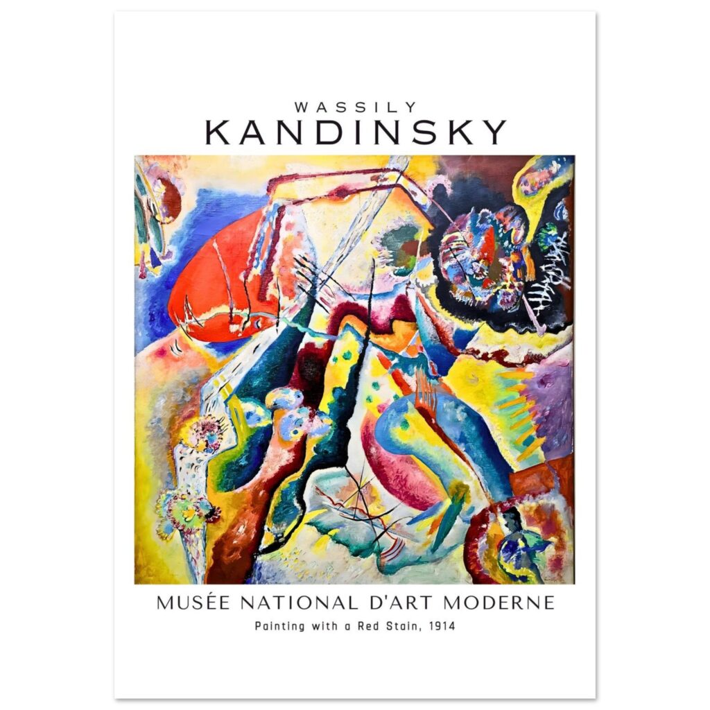 Wassily Kandinsky - Painting with a red stain poster