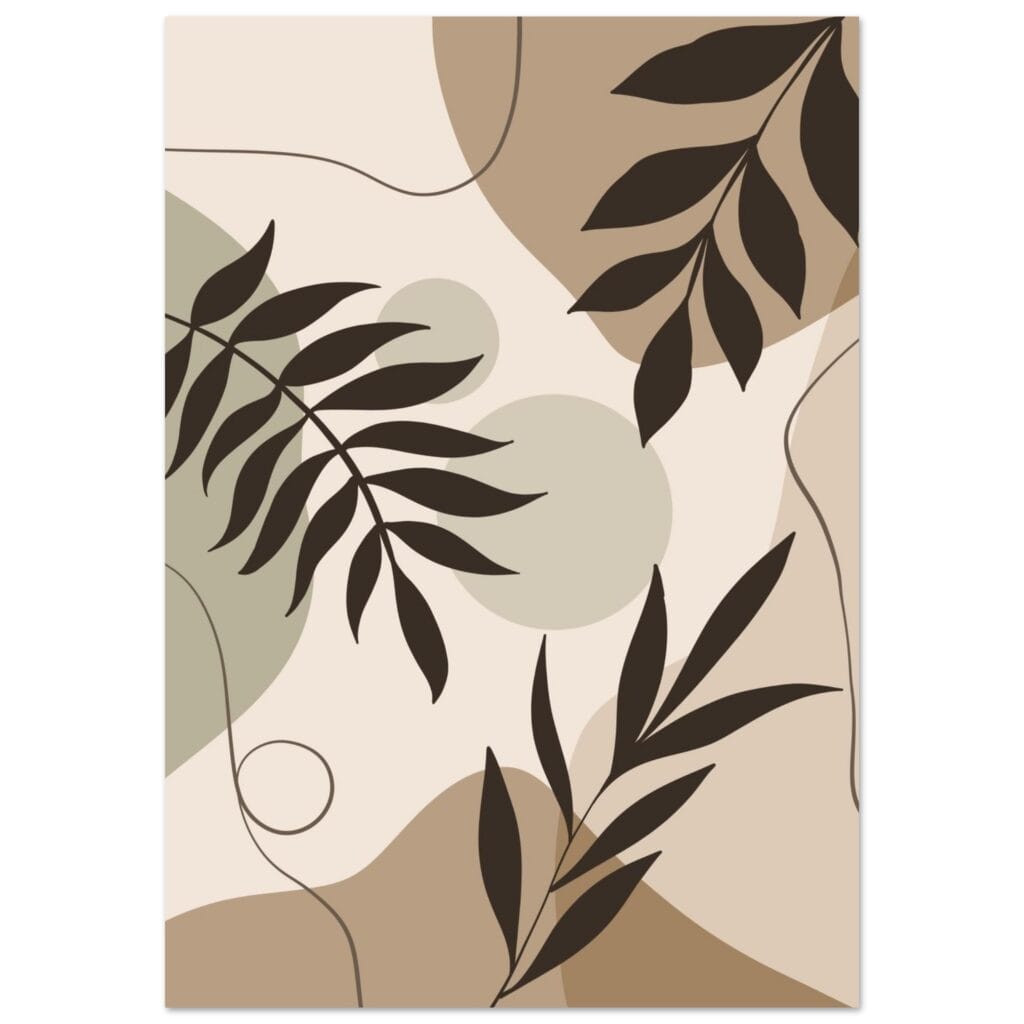 Boho – Shaped leaves poster