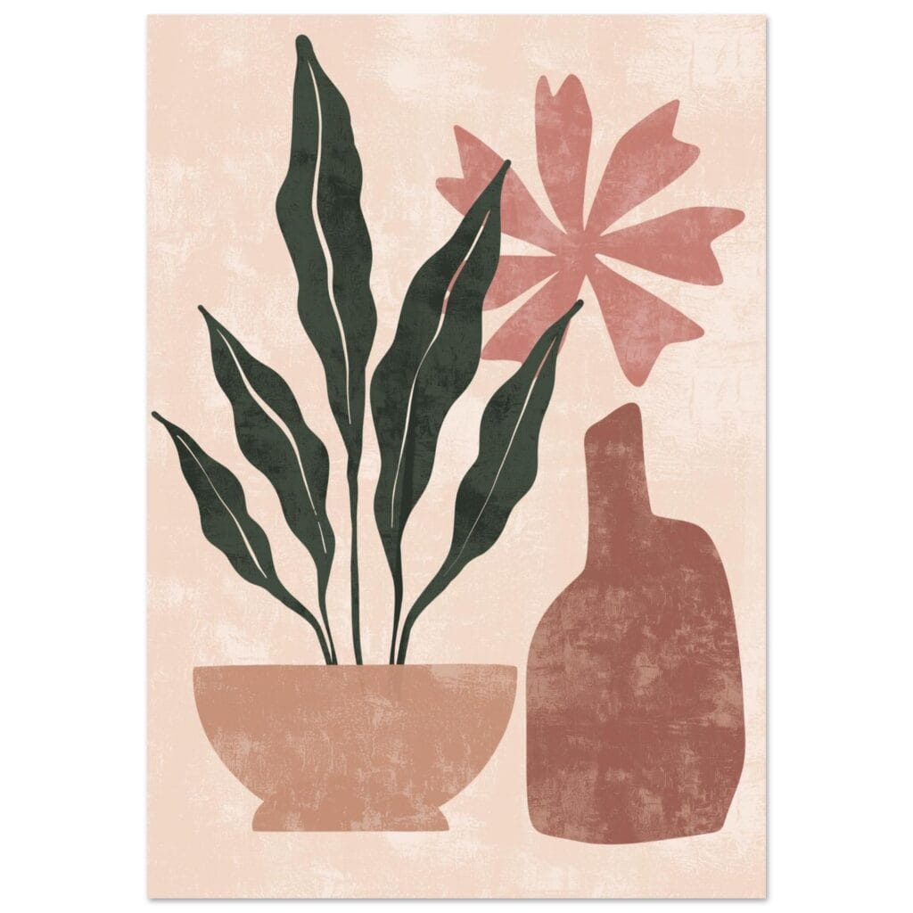 Boho – Terracotta greenery poster
