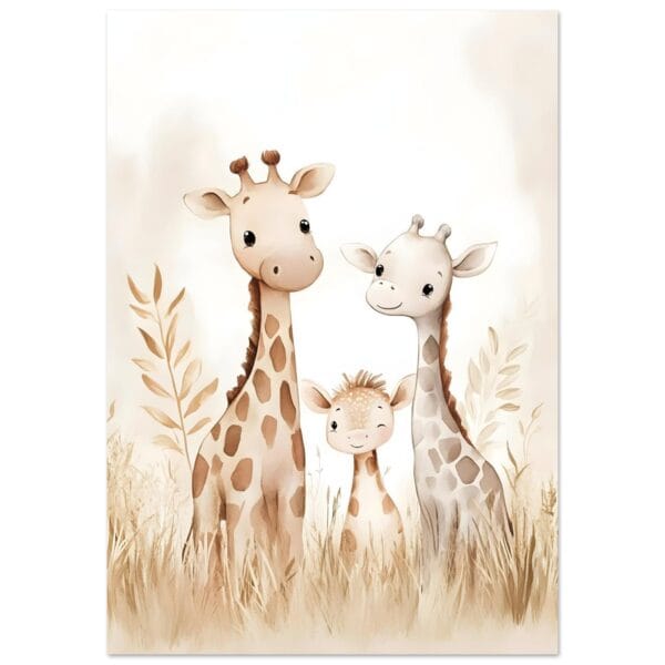 Giraffen gezin poster