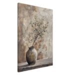 Rustic olive vase canvas