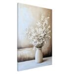 Timeless white bouquet canvas