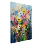 Colourful flowers canvas