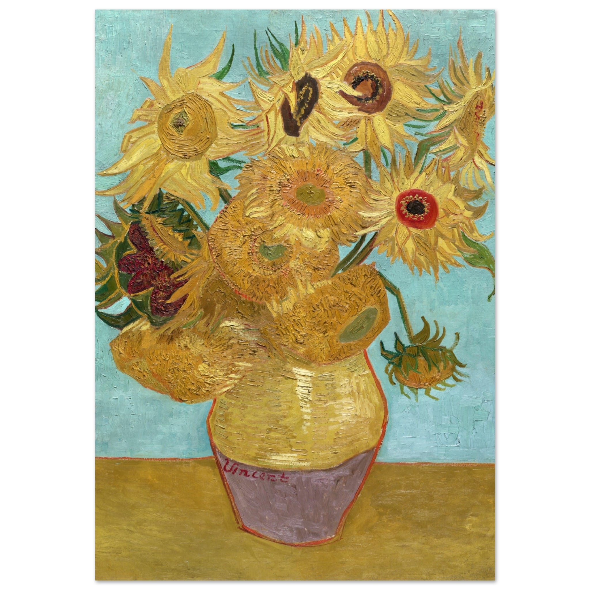 Vincent van Gogh - Vaas met twaalf zonnebloemen poster