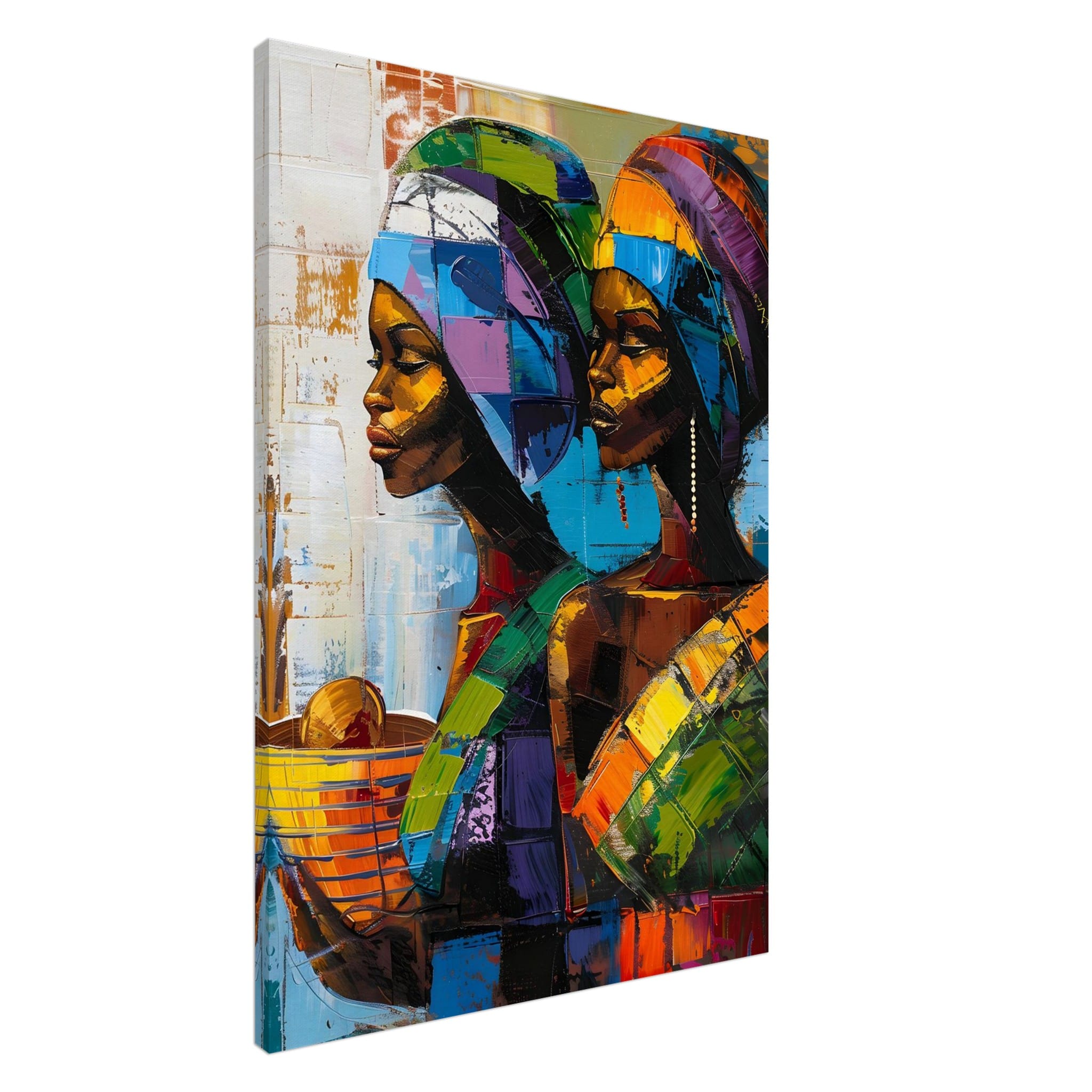 Colourful sisters canvas
