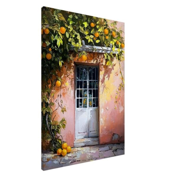 Mediterranean orange tree canvas