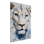 Abstract painted lion canvas
