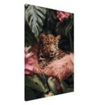 Tropical leopard canvas