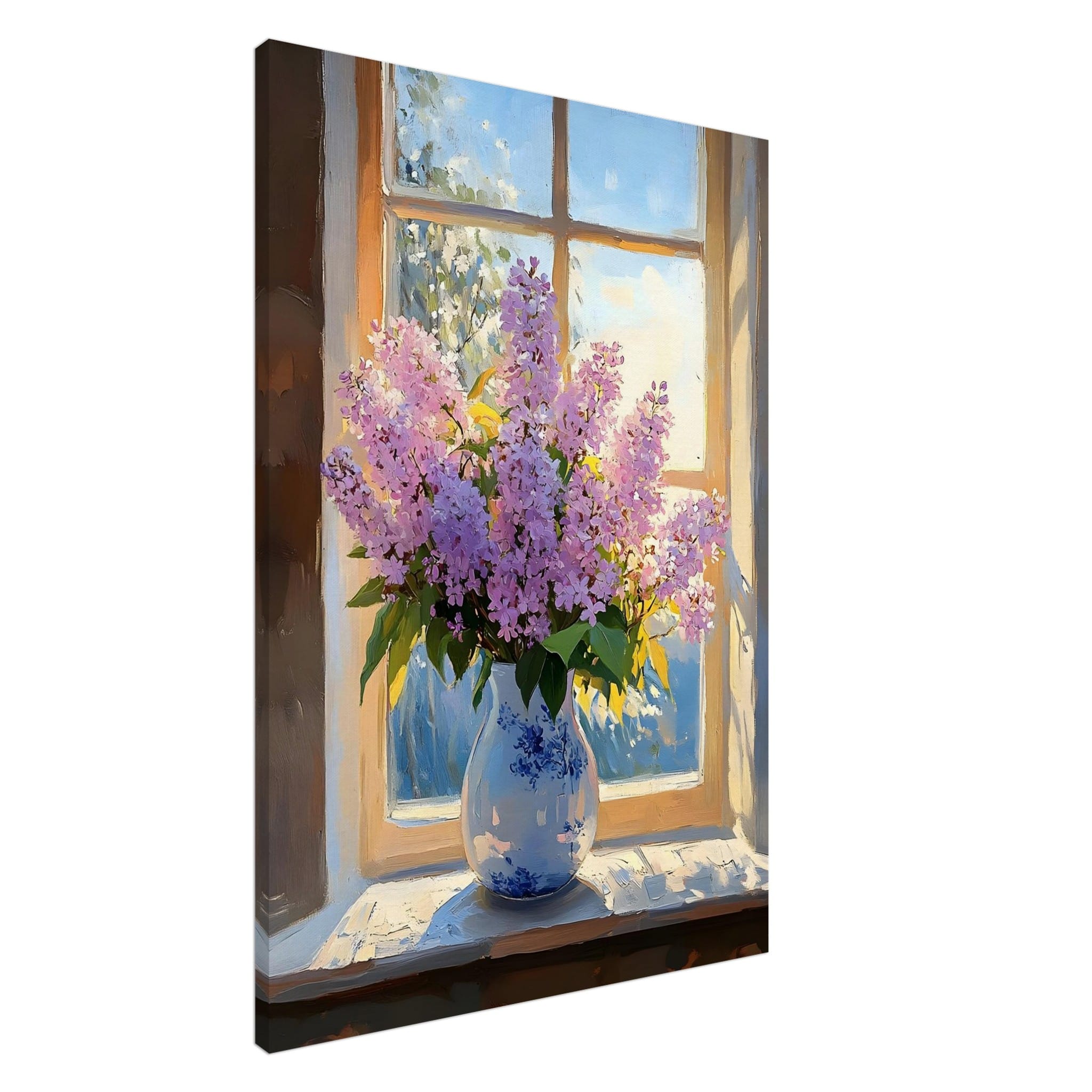 Golden hour blossoms canvas